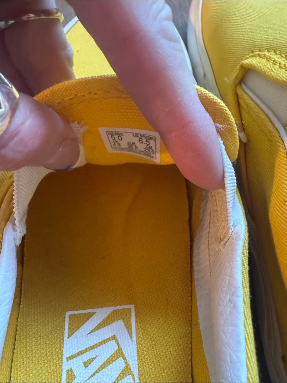 Vans Yellow Slip-On Platform Sneakers size 6.5 women’s